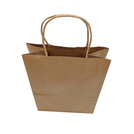 Sacos recicláveis de Kraft com punhos, sacos de compras 34X26X12 Cm de Kraft
